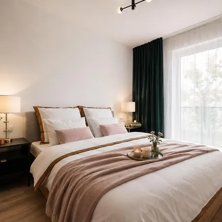 Premium Near Manufaktura 2 Bathrooms & Underground Parking Apartment Lodz
